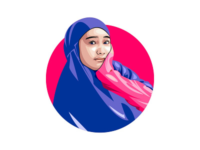 vector art background color colorful design illustration moslem order portrait vector wpap