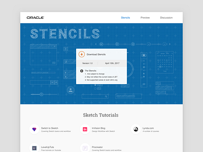 Oracle stencils website design ui ux web design