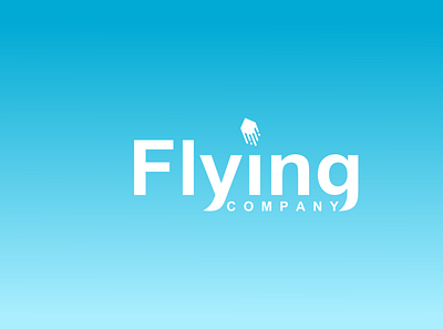 Flying branding desain logo simple typogaphy vector