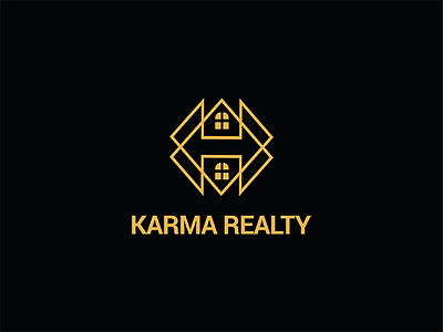 KARMA REALTY app branding design icon illustration illustrator minimal ux vector