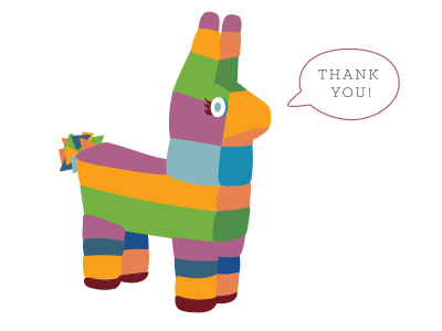 My Little Llama animals blocked colors blocks color colorful colorful illustrations goofy illustration llama piñata