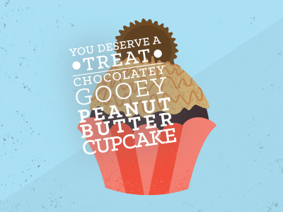 You deserve a treat colorful cupcake food illustrated food illustrated sweets illustration pretty typography