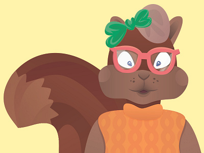 Her name is Lola animated squirrel bright colors fall colors hipster hipster illustration illustrated animal illustrated squirrel illustration squirrel