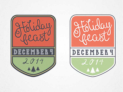 Holiday Feast badge hand lettered hand lettering holiday holiday design icon typography vintage badge vintage icon