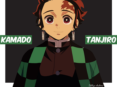 Tanjiro Kamado Art animation anime art artwork design graphic design illustration logo vector