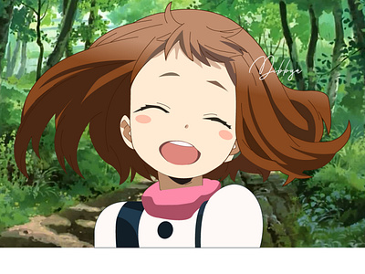 Uraraka with a smile