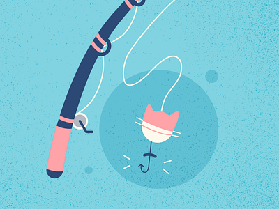 Fishing Rod - Cat Series affinitydesigner cat cute animal design illustration vector vector art