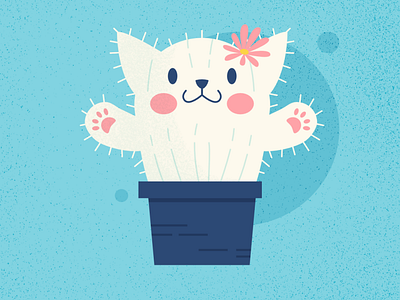 CATus - Cat Series affinitydesigner cactus cat challenge cute animal design illustration pen summer vector vector art