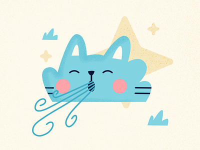 Wind - Cat Series affinitydesigner cat challenge cute animal design flat illustration summer vector vector art