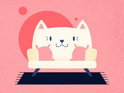 Sofa - Cat Series affinitydesigner cat challenge cute animal design flat illustration summer vector vector art