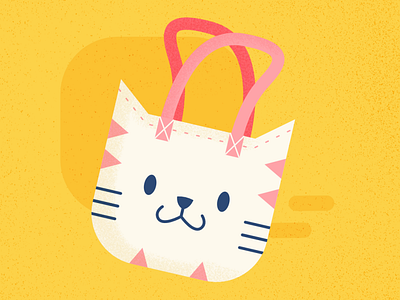 Shopper - Cat Series affinitydesigner cat challenge cute animal design flat illustration summer vector vector art