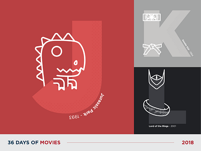 36 Days of Movies - J to L 36daysoftype design dot pattern flat icon illustration movie typography vector vector art