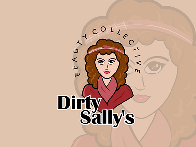 Dirty Sally's Logo 99designs branding character contest design fashion feminine icon illustration logo minimal salon spa typography vector