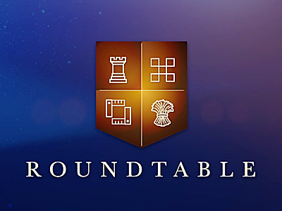 Roundtable Logo badcat brown crest gold logo mark shield