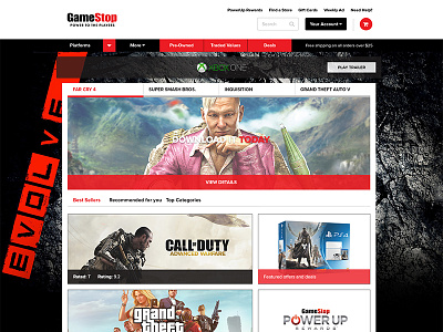 GameStop Website Redesign gamestop redesign webdesign