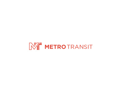 Metro Transit Logo logo mark train