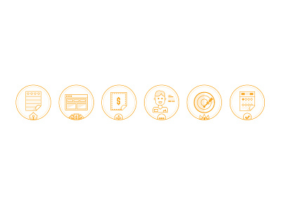 Personalized Offers Icons icons line art offers