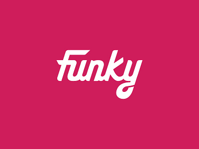 Funky flat funky hand lettering illustration