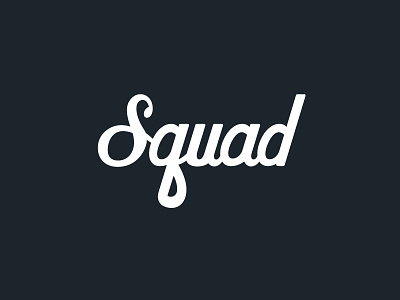 Squad Logo hand lettering logo squad type typography