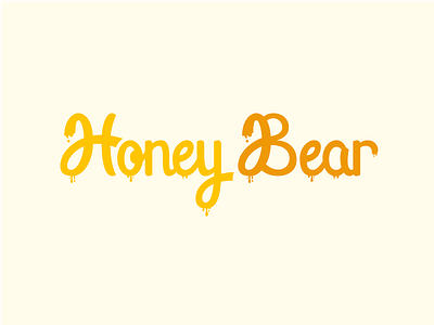 Honey Bear bear handlettering honey logo logo type