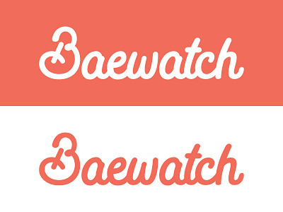 Baewatch Logo baewatch handlettering lettering logo practice typography