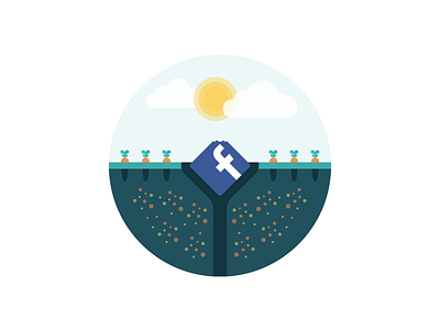 Farming Facebook bunny carrot facebook farming growing happy illustration