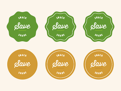 Snack Share Save Badges badges save share snack