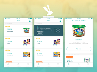 Hopster Offers Flow app bunny coupons grocery hopster ios shopping