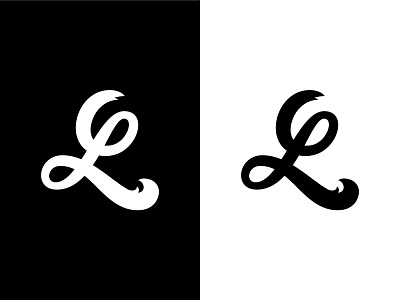L Lettering black white handlettering l lettering type typography
