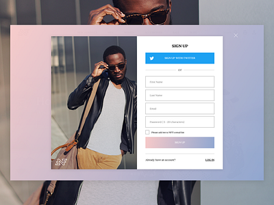 NFF Sign In fashion nff ui ux web layout