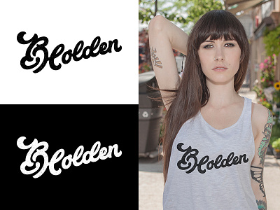 B.Holden Logo Mock Up black letter lettering logo shirt mock up typography