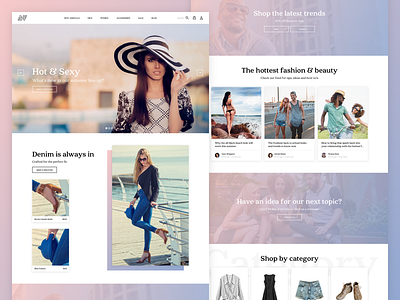 NFF Home UI e commerce fashion pantone colors of the year ui ux web design