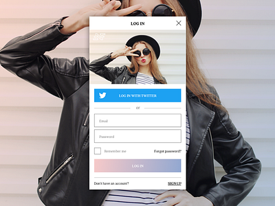 NFF Login Mobile fashion log in nff ui ux web layout