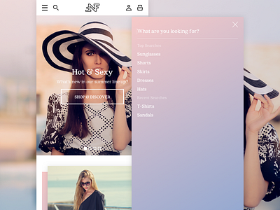 NFF Search Mobile fashion nff ui ux web layout
