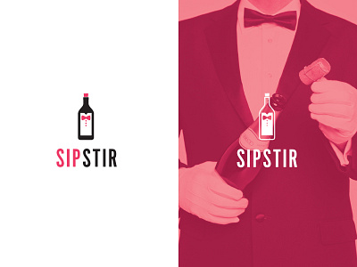 Sipstir Unused Concept alcohol logo service