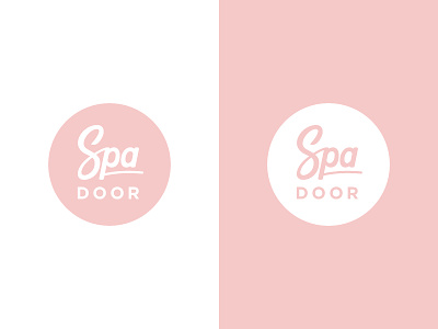 Spa Door Logo lettering logo service spa