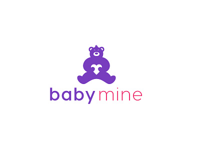 Baby Mine Logo baby bear heart logo