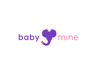 Baby Mine Logo baby elephant logo