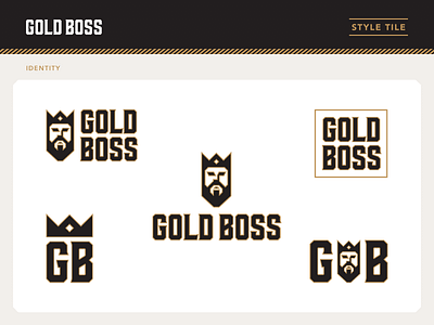 Gold Boss Style Tile brand identity goldboss logo style tile