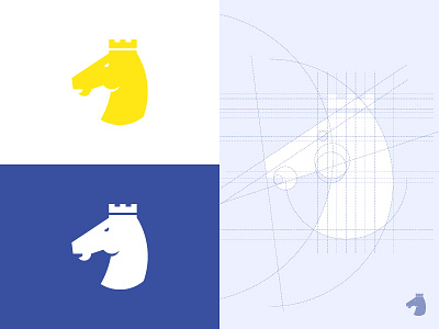 Horse King Mark grid horse king logo mark