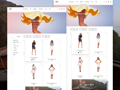 NFF Categories Page categories page fashion nff ui ux