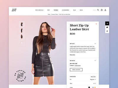 NFF Product Details Page details page fashion ui ux web design