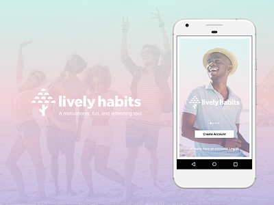 Lively Habits Intro android brand identity branding growth logo material design tree ui ux