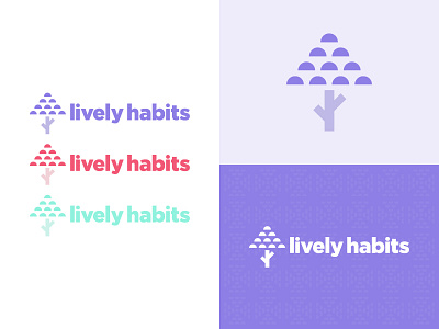 Lively Habits Tree logo brand identity branding growth logo tree