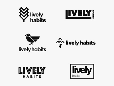 Lively Habits Logo Round Up bird brand identity branding growth logo robin tree