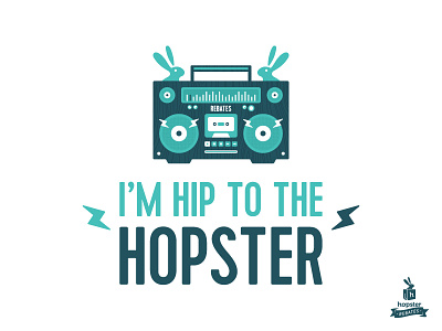 I'm Hip to The Hopster Shirt Design boom box bunnies hopster music rabbits radio rebates shirt design