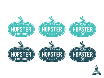 I'm Hip to The Hopster Shirt Design V2 badge design bunny carrots hopster rabbit rebates shirt design