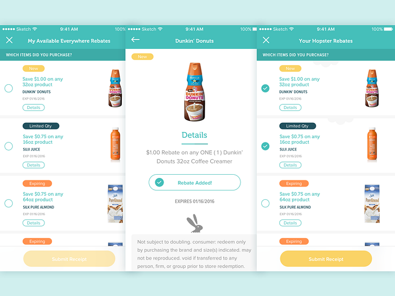 hopster-rebates-my-rebates-by-javon-greaves-for-clarus-on-dribbble