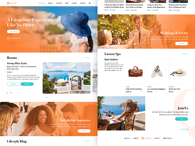 Q Suites Concept hotel suites ui ux web design