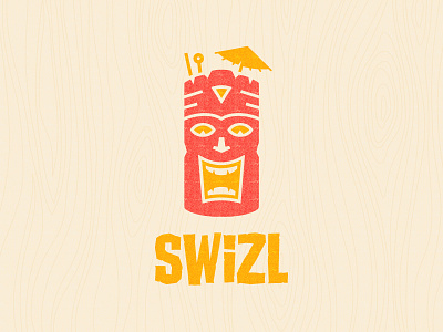 Swizl Unused Tiki Logo V2 alcohol drinks logo logo design mark tiki